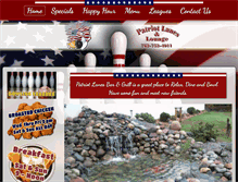 Tablet Screenshot of patriotlanesbarandgrill.com